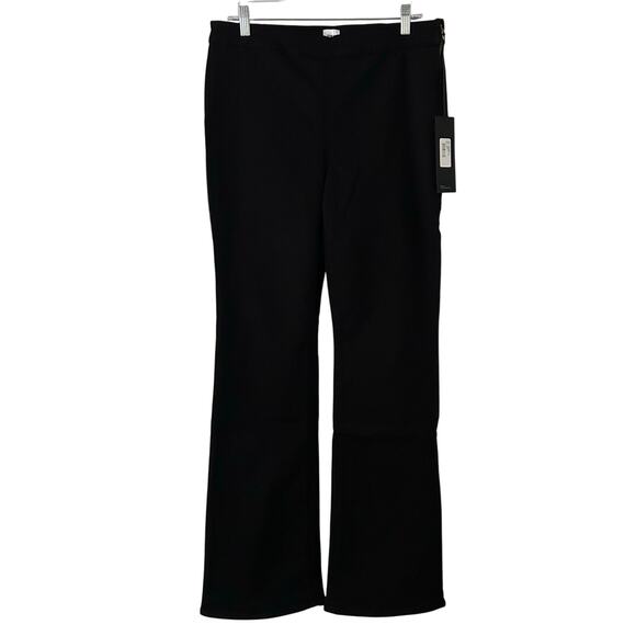 Edwin Women's Lark Pull On Mid-Rise Bootcut Leg Ankle Crop Jeans Black 32 New - Picture 1 of 8